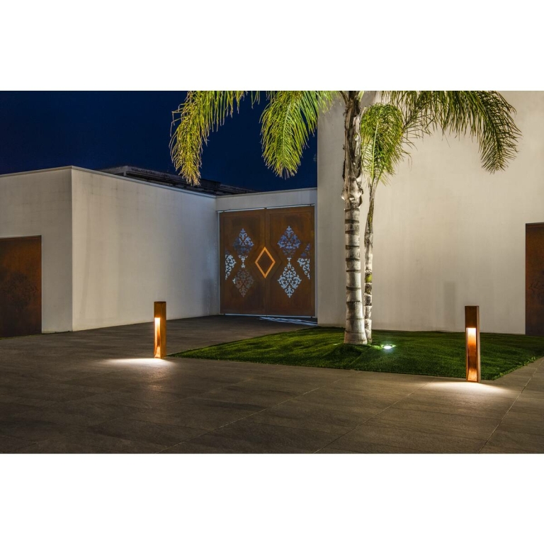 SLV RUSTY® SLOT 80 LED Outdoor Standleuchte 3000K 30lm IP55 FeCSi-Stahl gerostet Höhe 80cm