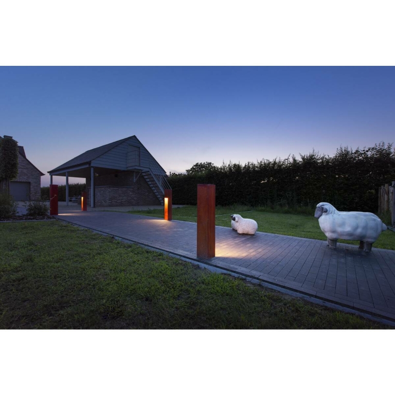 SLV RUSTY® SLOT 80 LED Outdoor Standleuchte 3000K 30lm IP55 FeCSi-Stahl gerostet Höhe 80cm