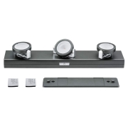 LED-Schrankleuchte Rotate 3er-Spot Batteriebetrieb anthrazit schwenkbar dimmbar mit Schalter