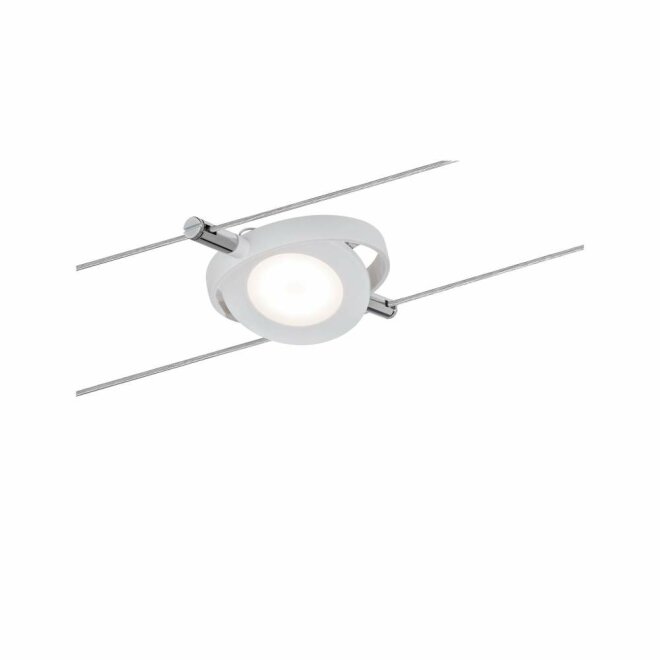 Paulmann LED Seilsystem RoundMac Einzelspot 200lm 4W 2700K 12V Weiß matt