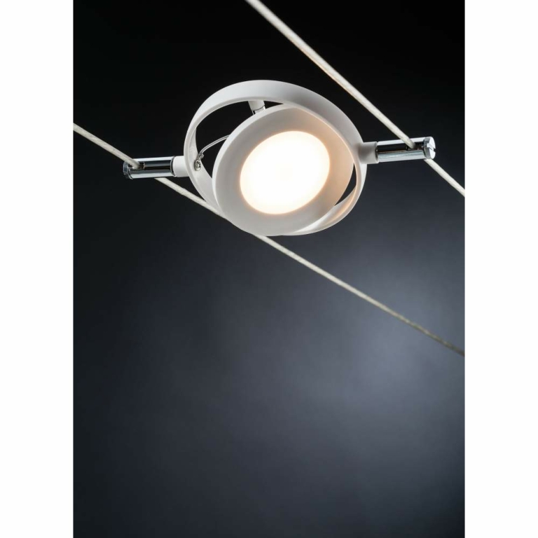 Paulmann LED Seilsystem RoundMac Einzelspot 200lm 4W 2700K 12V Weiß matt