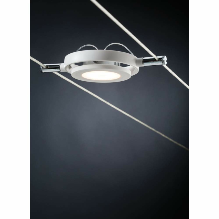 Paulmann LED Seilsystem RoundMac Einzelspot 200lm 4W 2700K 12V Weiß matt