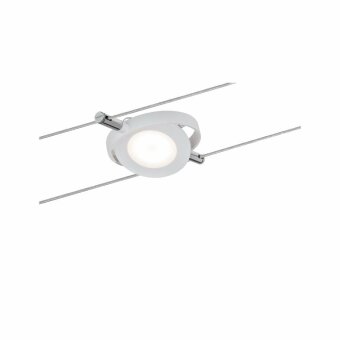 LED Seilsystem RoundMac Einzelspot 200lm 4W 2700K 12V Weiß matt