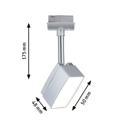 URail LED Schienenspot Pedal 5W 395lm 2700K chrom matt (LED fest verbaut)
