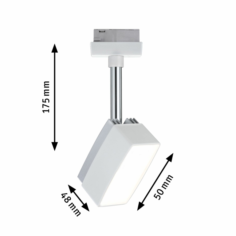 Paulmann URail LED Schienenspot Pedal 5W 395lm 2700K weiß (LED fest verbaut)