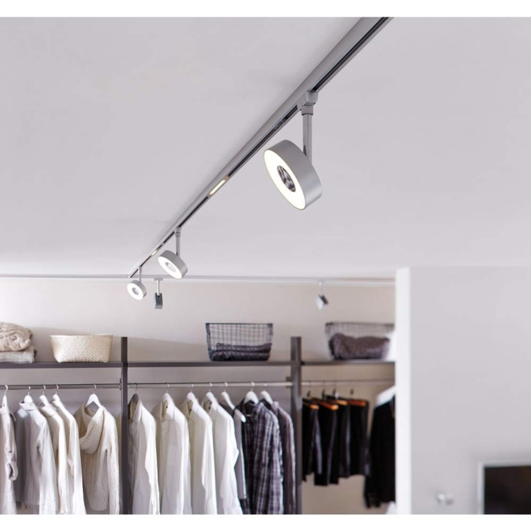 Paulmann URail LED Schienenspot Circle 5,3W 222lm 2700K chrom matt (LED fest verbaut)