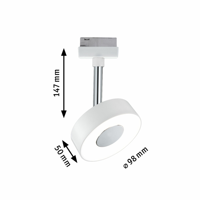 Paulmann URail LED Schienenspot Circle 5,3W 308lm 2700K weiß (LED fest verbaut)