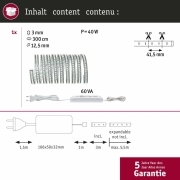 MaxLED 1000 Basisset unbeschichtet 3m Warmweiß