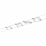 LED Seilsystem RoundMac Basisset 4x200lm 4x4W 2700K 230/12V Weiß matt