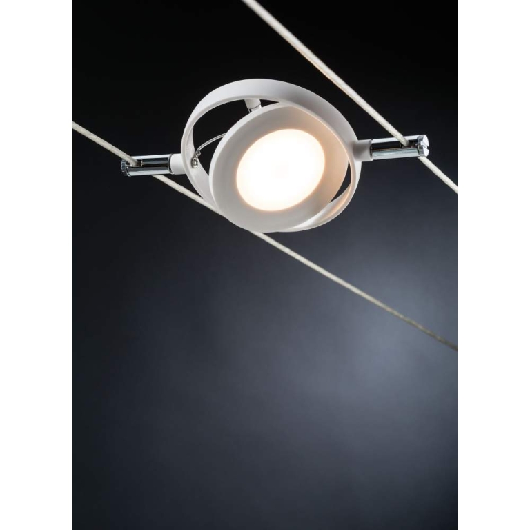 Paulmann LED Seilsystem RoundMac Basisset 6x200lm 6x4W 2700K 230/12V Weiß matt
