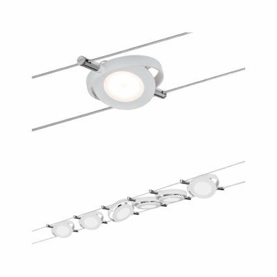 Paulmann LED Seilsystem RoundMac Basisset 6x200lm 6x4W 2700K 230/12V Weiß matt