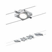 LED Seilsystem MacLED Basisset 4x200lm 4x4W 2700K 230/12V Chrom matt