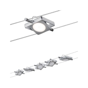 LED Seilsystem MacLED Basisset 5x200lm 5x4W 2700K 230/12V Chrom matt