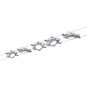 LED Seilsystem MacLED Basisset 5x200lm 5x4W 2700K 230/12V Chrom matt