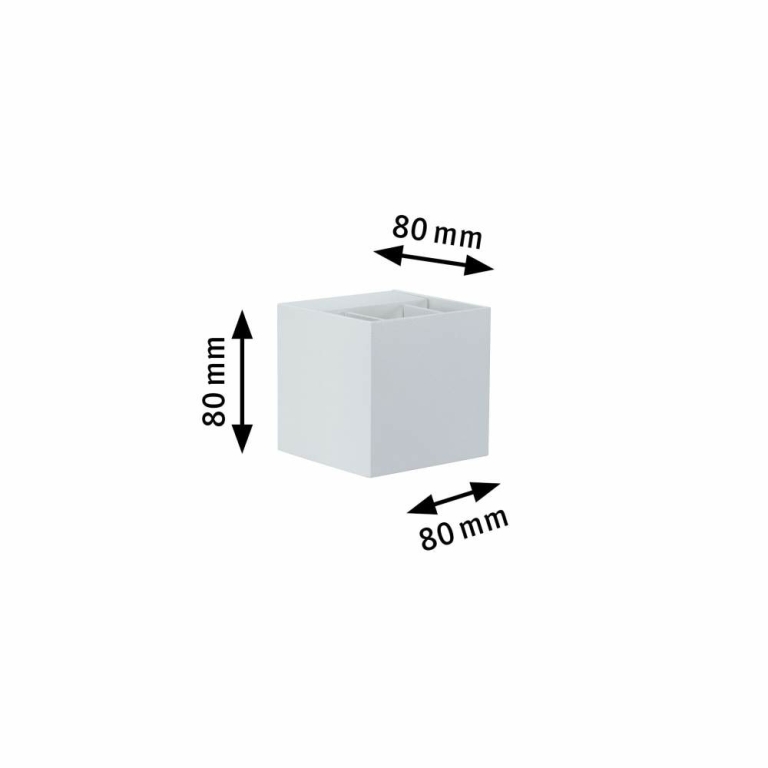 Paulmann LED Außenwandleuchte Cybo Weiß Up & Down IP65 eckig 2700K 2x3,5W