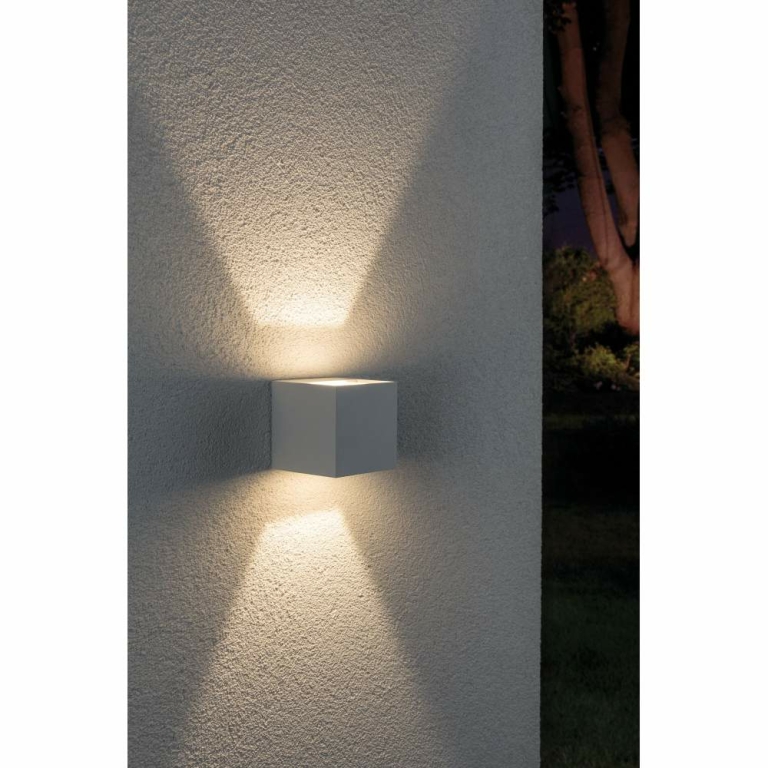 Paulmann LED Außenwandleuchte Cybo Weiß Up & Down IP65 eckig 2700K 2x3,5W