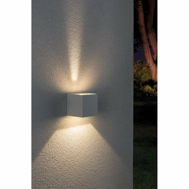 Paulmann LED Außenwandleuchte Cybo Weiß Up & Down IP65 eckig 2700K 2x3,5W