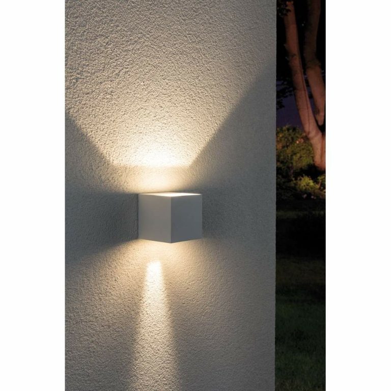Paulmann LED Außenwandleuchte Cybo Weiß Up & Down IP65 eckig 2700K 2x3,5W
