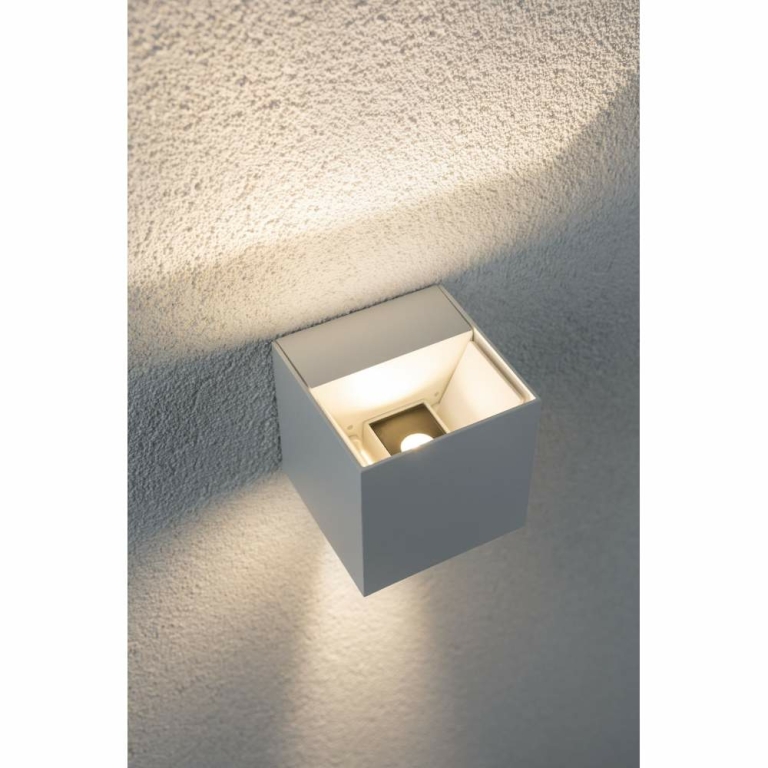 Paulmann LED Außenwandleuchte Cybo Weiß Up & Down IP65 eckig 2700K 2x3,5W