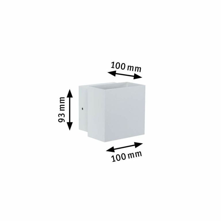 Paulmann LED Außenwandleuchte Cybo Weiß Up & Down IP65 eckig 2700K 2x3,5W 10x10 cm