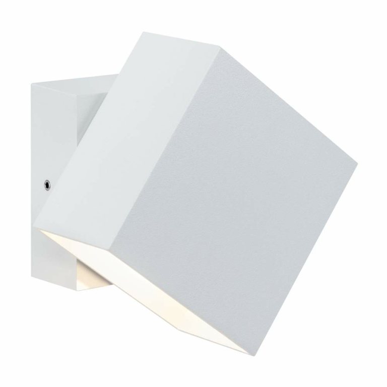 Paulmann LED Außenwandleuchte Cybo Weiß Up & Down IP65 eckig 2700K 2x3,5W 10x10 cm