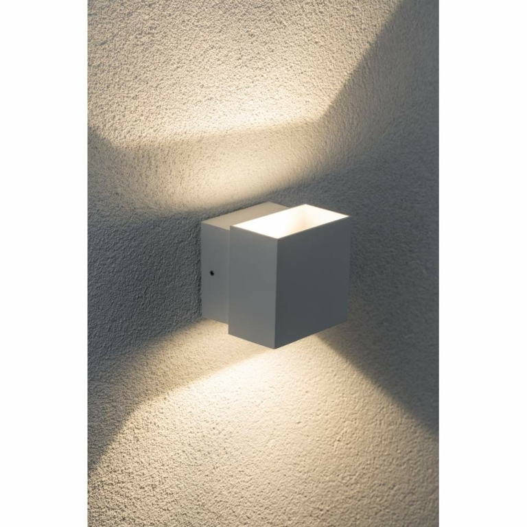 Paulmann LED Außenwandleuchte Cybo Weiß Up & Down IP65 eckig 2700K 2x3,5W 10x10 cm