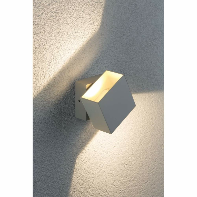 Paulmann LED Außenwandleuchte Cybo Weiß Up & Down IP65 eckig 2700K 2x3,5W 10x10 cm