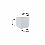 LED Außenwandleuchte Cybo Weiß Up & Down IP65 eckig 2700K 2x3,5W 10x10 cm