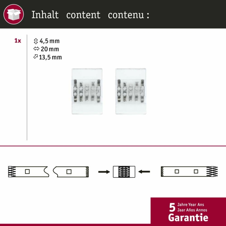 Paulmann MaxLED Clip-to-Clip Verbinder 2er-Pack