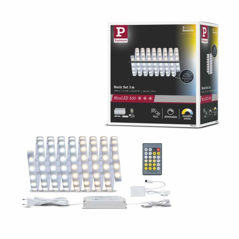 Paulmann 70624 MaxLED 500 Basisset beschichtet 3m Tunable White 20W |  Lampen1a