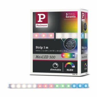 Paulmann MaxLED 500 RGBW LED Strip beschichtet 1m 12W