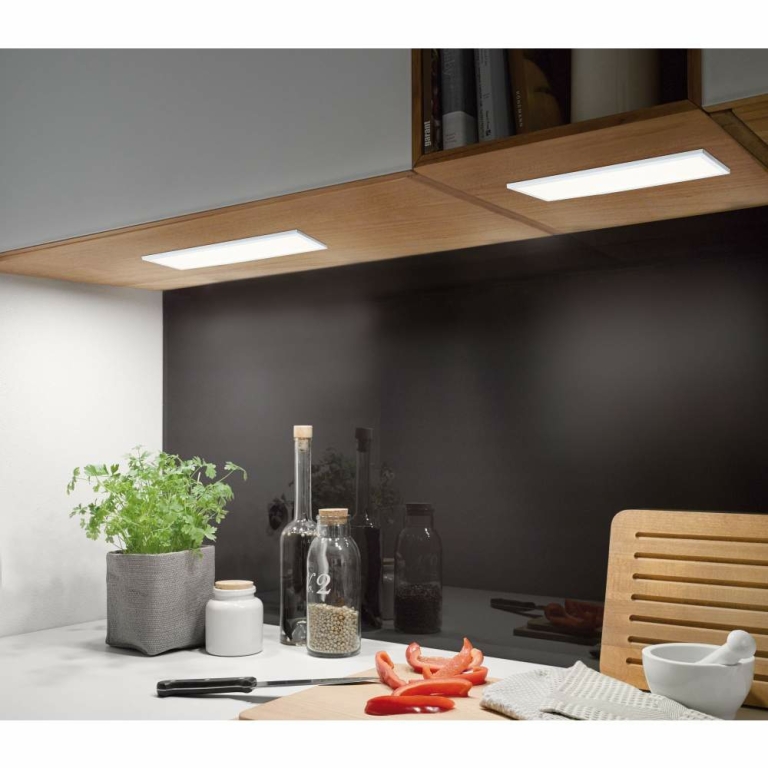 Paulmann LED Unterschrank Panel Ace weiß eckig 10x30cm 7,5W 2700K Touch dimmbar