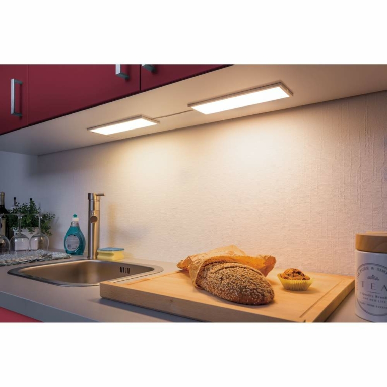 Paulmann LED Unterschrank Panel Ace weiß eckig 10x30cm 7,5W 2700K Touch dimmbar