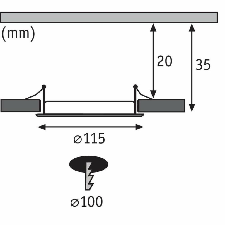 Paulmann Einbaupanel LED rund 6W 4000K Weiß