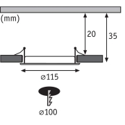 Einbaupanel LED rund 6W 4000K Weiß