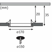 Einbaupanel LED rund 12W 4000K Weiß