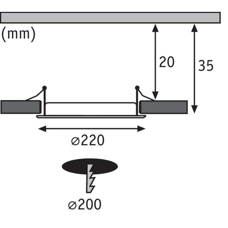 Paulmann Einbaupanel LED rund 18W 4000K Weiß