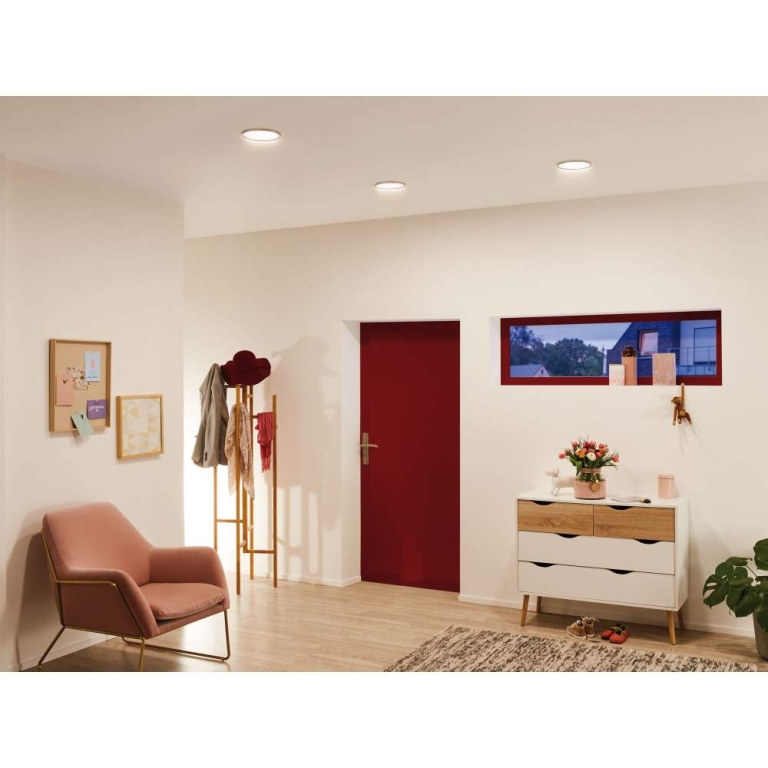 Paulmann Einbaupanel LED rund 12W 2700K Chrom matt
