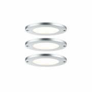 LED Unterschrankleuchte Leaf Alu rund 3er-Set 12V inkl. Trafo