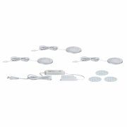 LED Unterschrankleuchte Leaf Alu rund 3er-Set 12V inkl. Trafo