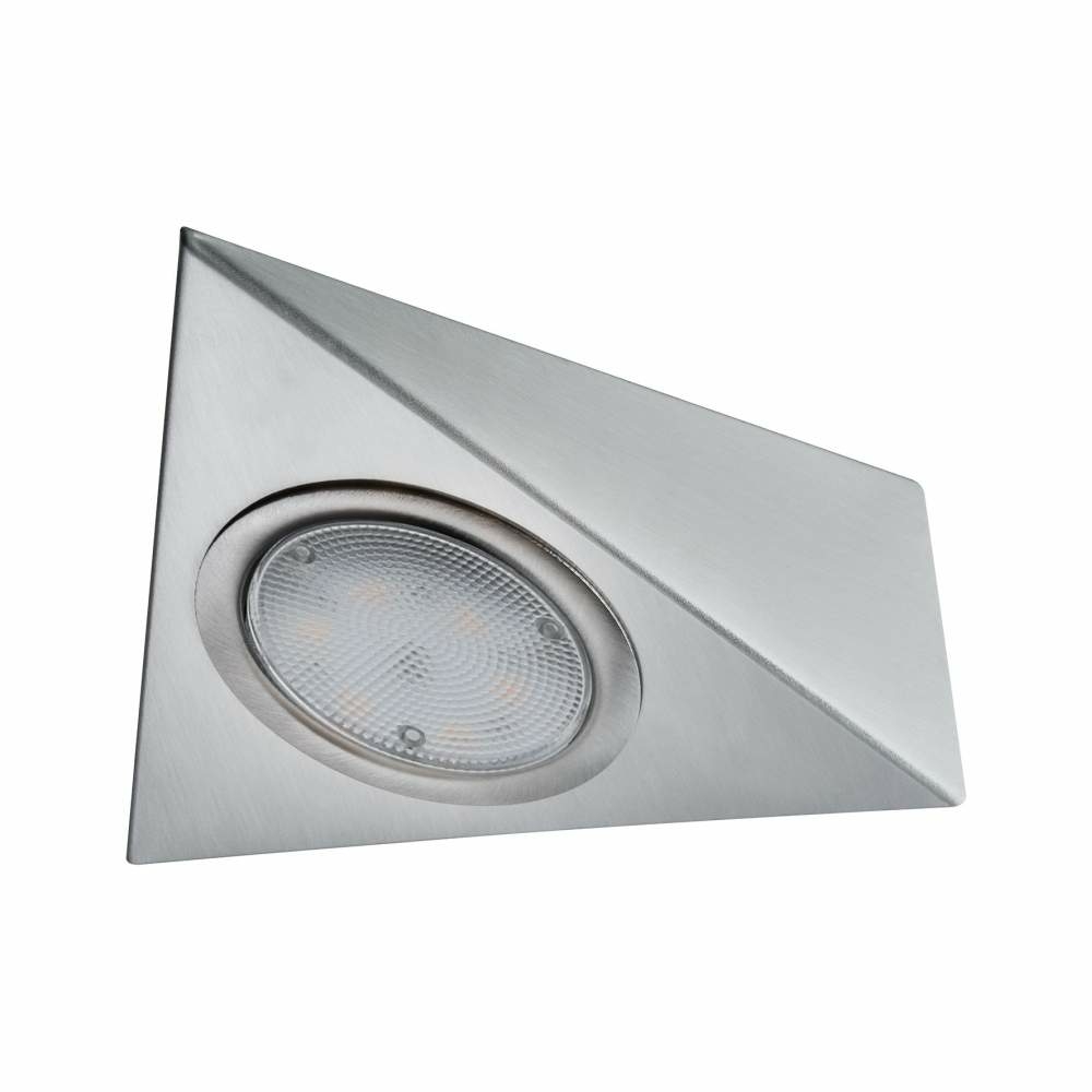 LED Dreieck 93572 | Paulmann eckig gebürstet 3er-Set Unterschrankleuchte mit Eisen Lampen1a