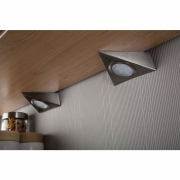 LED Unterschrankleuchte Dreieck Eisen gebürstet eckig 3er-Set mit Näherungssensor