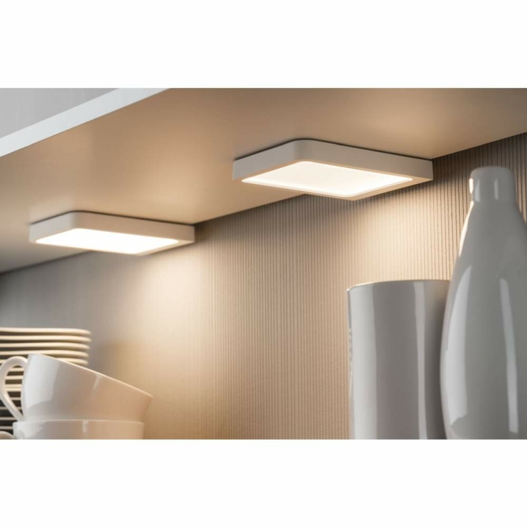 Paulmann LED Unterschrankleuchte Vane eckig weiß matt 2x8W 2er Set