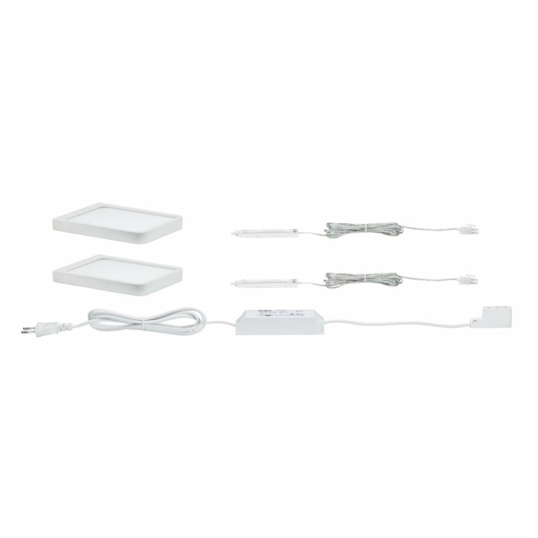 Paulmann LED Unterschrankleuchte Vane eckig weiß matt 2x8W 2er Set