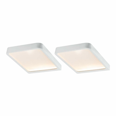 Paulmann LED Unterschrankleuchte Vane eckig weiß matt 2x8W 2er Set