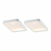 LED Unterschrankleuchte Vane eckig weiß matt 2x8W 2er Set