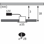 Möbeleinbauleuchten-Set Micro Line Mini LED