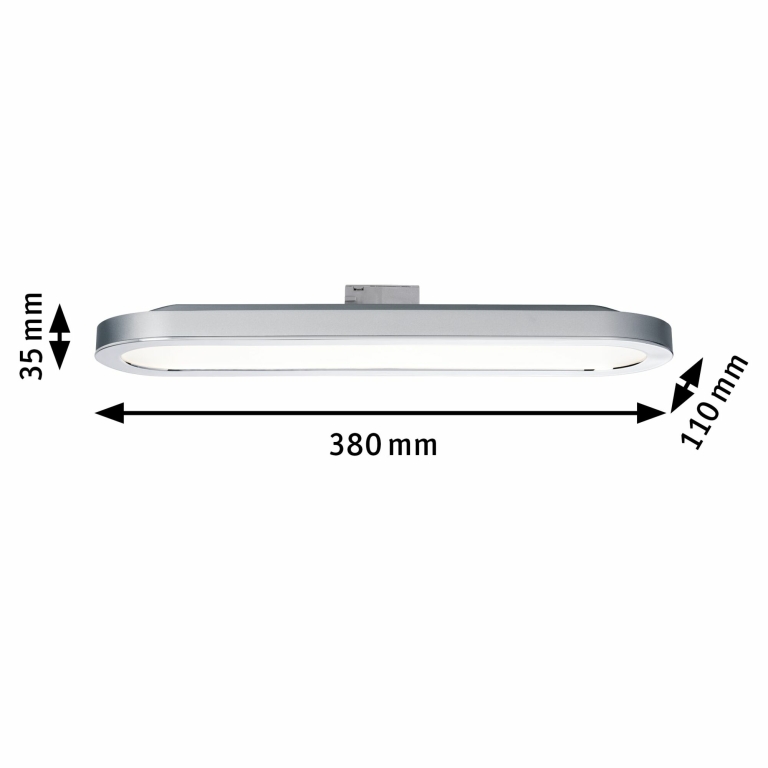 Paulmann URail LED Panel Loop 7W 480lm 2700K chrom matt (LED fest verbaut)