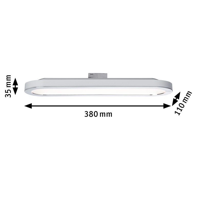 Paulmann URail LED Panel Loop 7W 480lm 2700K weiß chrom (LED fest verbaut)