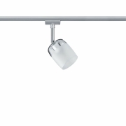 URail Spot Blossom mit Satinglas Schirm G9 max. 10W chrom matt transparent
